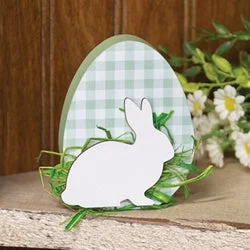 Bed skirts with a damask pattern for an elegant lookGreen & White Buffalo Check Easter Egg Sitter w/Bunny