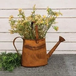 Bed skirts with a retro - style patternRusty Metal Watering Can