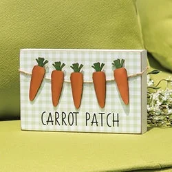 Linen bed skirts for a natural and rustic feelCarrot Patch Green & White Buffalo Check Box Sign