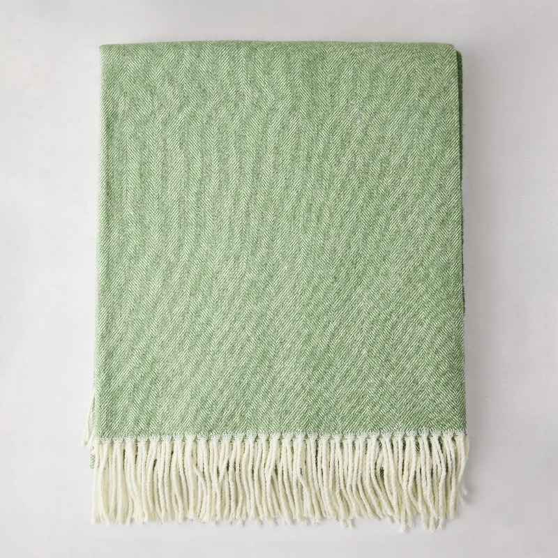 Christmas tree - shaped holiday decorative blanketsSilk blankets with a smooth and elegant touchOlive Green Italian Herringbone Throw Christmas tree - shaped holiday decorative blanketsSilk blankets with a smooth and elegant touchOlive Green Italian Herringbone Throw