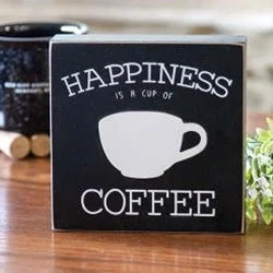 Bed skirts in neutral colors for easy pairingHappiness is a Cup of Coffee Box Sign