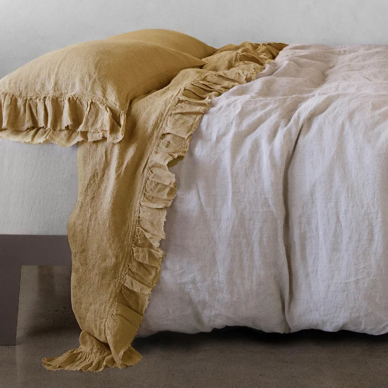 Jersey - Knit Sheets for a Comfortable and Casual BedKristine Linen Flat Sheet - Maiz