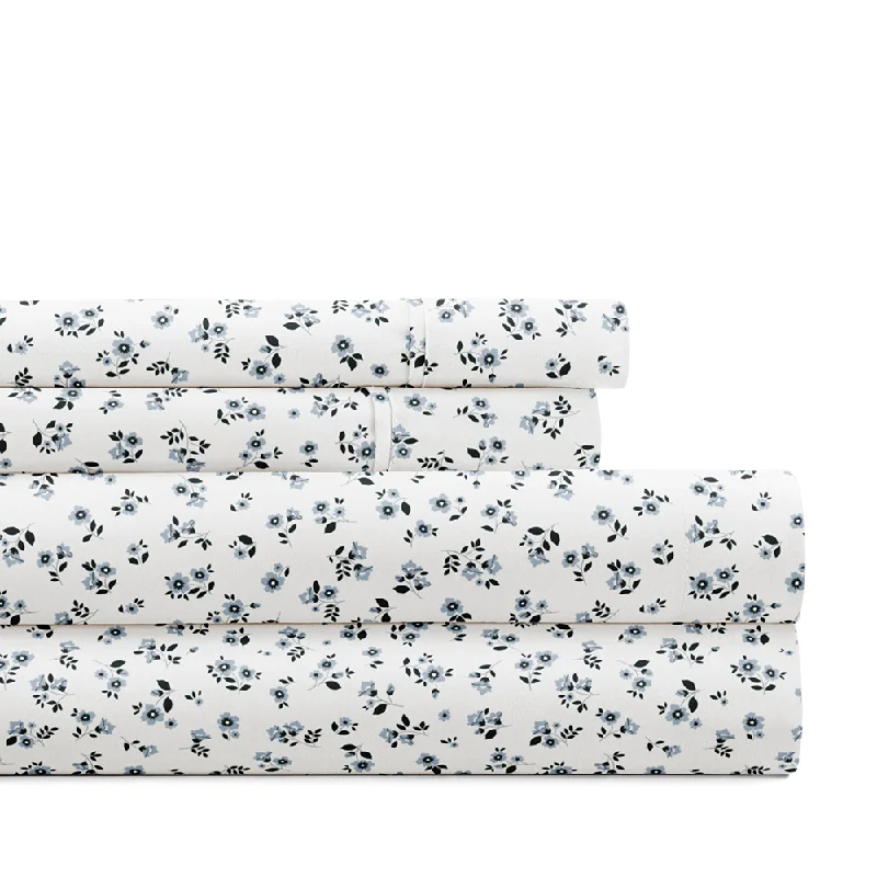 Quilted Cotton Sheets for a Warm and Inviting BedDitsy Floral 4-Piece Pattern Sheet Set