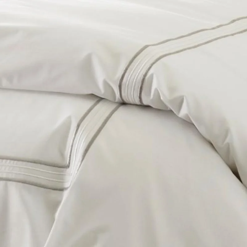 Linen - Cotton Blend Sheets for a Natural and Versatile OptionEmbroidered Fiona 4 Lines Boarded Sheets