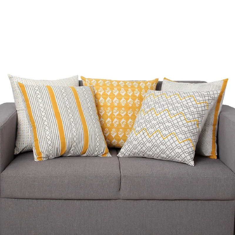Orthopedic Pillows for Back Pain ReliefBenzara 18 x 18 Hand Block Printed Cotton Pillow with Geometric Details, Set of 5, Multicolor Orthopedic Pillows for Back Pain ReliefBenzara 18 x 18 Hand Block Printed Cotton Pillow with Geometric Details, Set of 5, Multicolor
