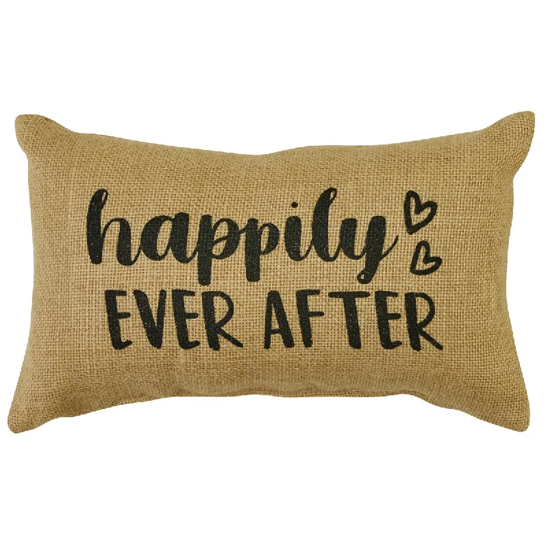Lumbar Support Pillows for Car SeatsHappily Ever After 12"X7" Sentiment Pillow