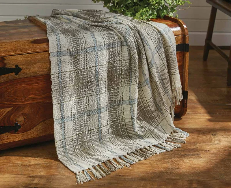 Striped cotton blend stroller blankets​Lake Livin Throw