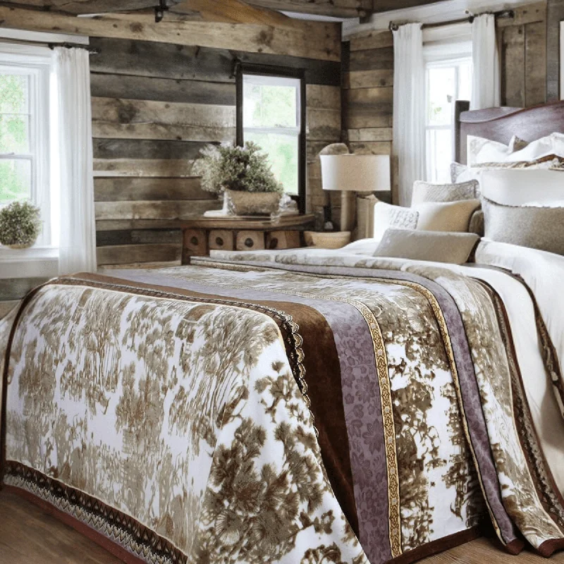 Cooling gel - infused summer bed blanketsCotton blankets for breathability and a lightweight feelDaDa Bedding Elegant Twilight Lavender Brown Floral Flannel Mink Fleece Throw Blanket (XY9879) Cooling gel - infused summer bed blanketsCotton blankets for breathability and a lightweight feelDaDa Bedding Elegant Twilight Lavender Brown Floral Flannel Mink Fleece Throw Blanket (XY9879)