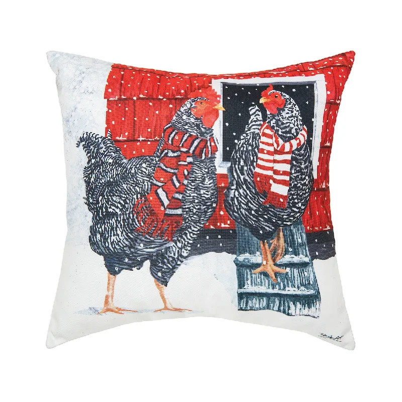 Plush Pillows for a Cozy BedWinter Chicken Pillow
