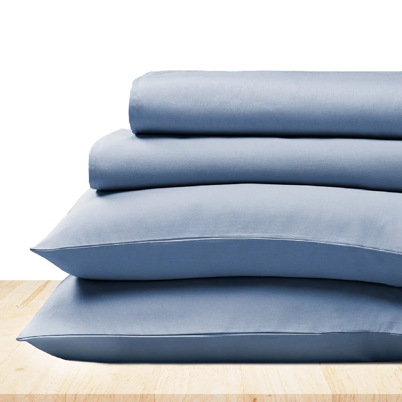 Quilted Cotton Sheets for a Warm and Inviting BedSheet Set - 100% Cotton Sateen - Everyday Soft Quilted Cotton Sheets for a Warm and Inviting BedSheet Set - 100% Cotton Sateen - Everyday Soft