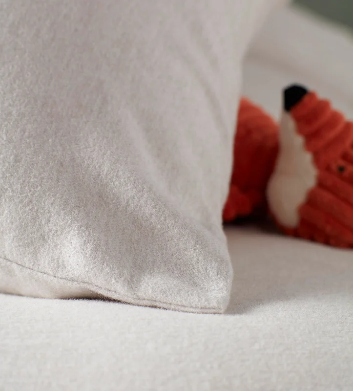 King - Size Sheet Sets with a Decorative Pillow SetNatural Brushed Cotton Fitted Sheet