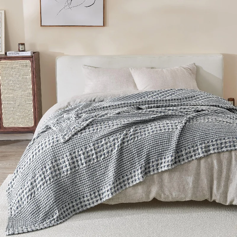 Outdoor hammock - friendly lightweight blanketsKing - size blankets to cover large beds comfortably100% Cotton Waffle Weave Textured Blanket - Cecilia Collection Outdoor hammock - friendly lightweight blanketsKing - size blankets to cover large beds comfortably100% Cotton Waffle Weave Textured Blanket - Cecilia Collection