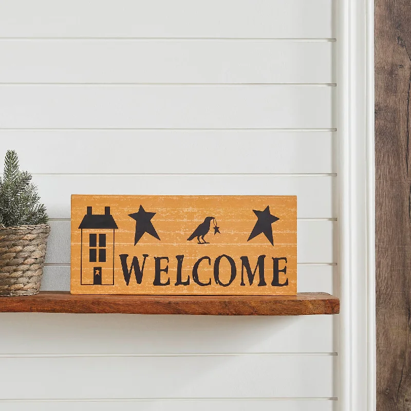 Bed skirts in pastel shades for a delicate lookPrim Stars w/ Raven Saltbox House Mustard Base Welcome MDF Sign 7x16 Bed skirts in pastel shades for a delicate lookPrim Stars w/ Raven Saltbox House Mustard Base Welcome MDF Sign 7x16