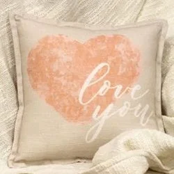 Bed skirts with a mermaid - themed printLove You on Heart Pillow