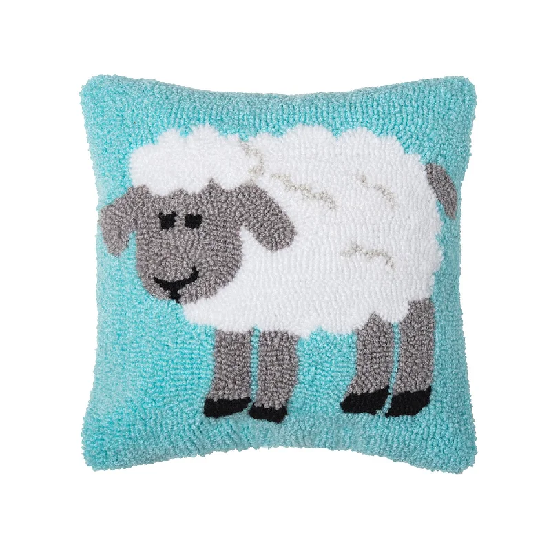 Kids Pillows with Fun DesignsSheep Hooked Mini Pillow