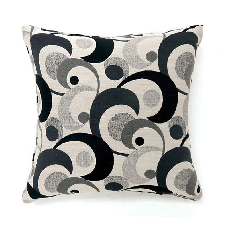 Cotton Pillows for Natural ComfortBenzara Swoosh Contemporary Pillow, Set of 2, Small, Black Cotton Pillows for Natural ComfortBenzara Swoosh Contemporary Pillow, Set of 2, Small, Black