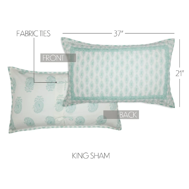 Bed skirts in bold colors for a statement - making lookAvani Sea Glass King Sham 21x37 Bed skirts in bold colors for a statement - making lookAvani Sea Glass King Sham 21x37