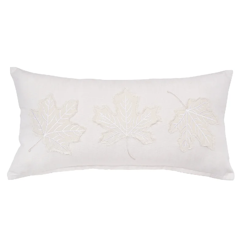 Cotton Pillows for Natural ComfortNeutral Maple Leaves Pillow