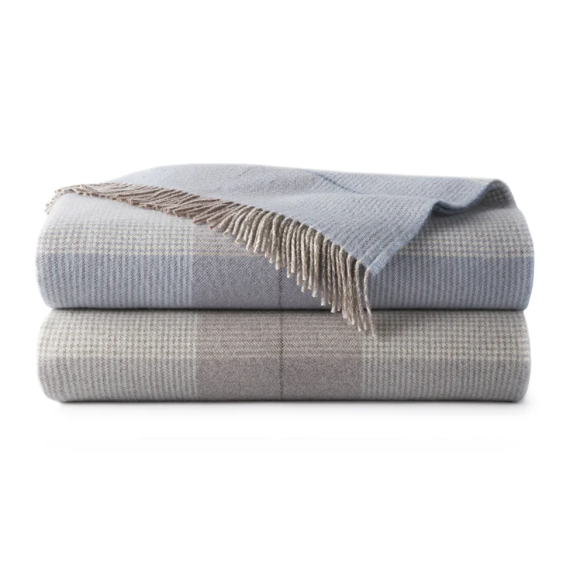 Outdoor picnic checkered gingham blankets​York Merino Wool Plaid Throw