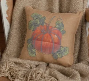 Memory Foam Pillows for Neck SupportJute Burlap Harvest Garden Pumpkin 18" Pillow