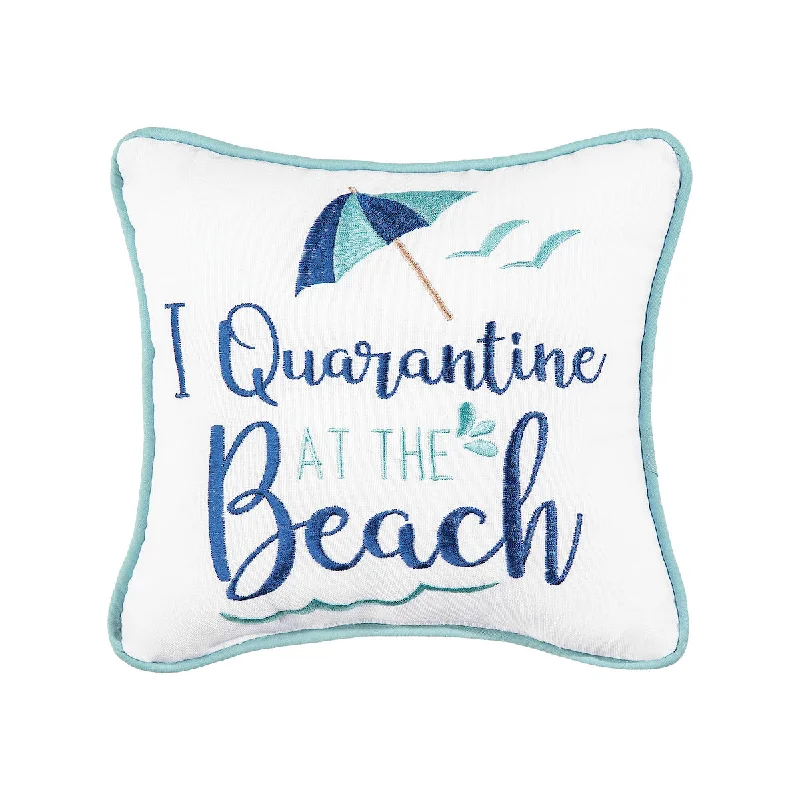 Plush Pillows for a Cozy BedI Quarantine At The Beach Mini Pillow