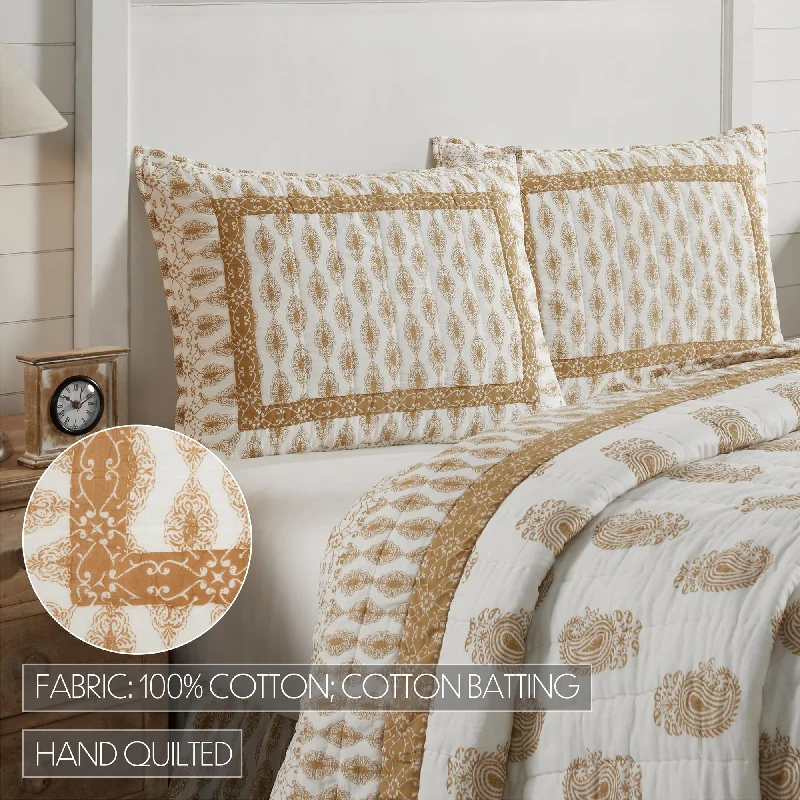 Bed skirts with a mermaid - themed printAvani Gold Standard Sham 21x27