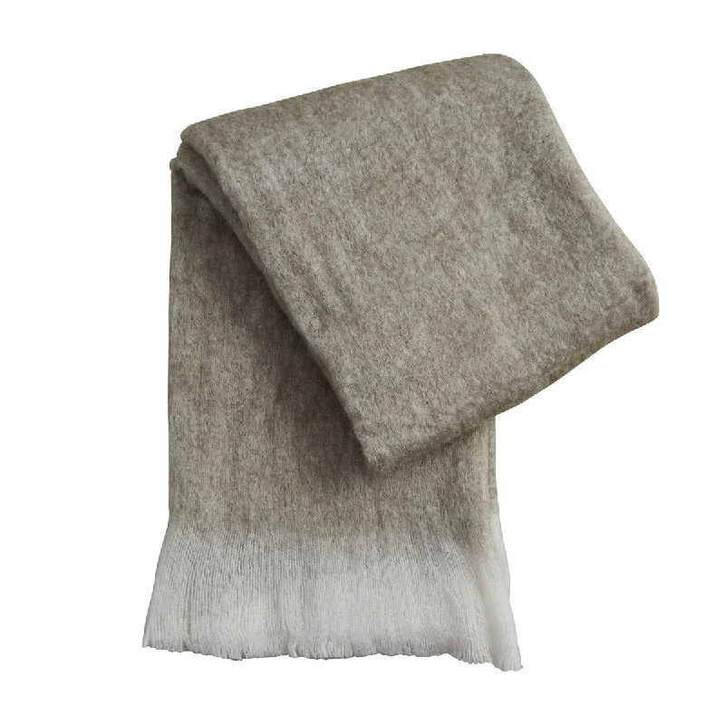 Outdoor camping lightweight polyester blankets​Zara Throw - Pebble