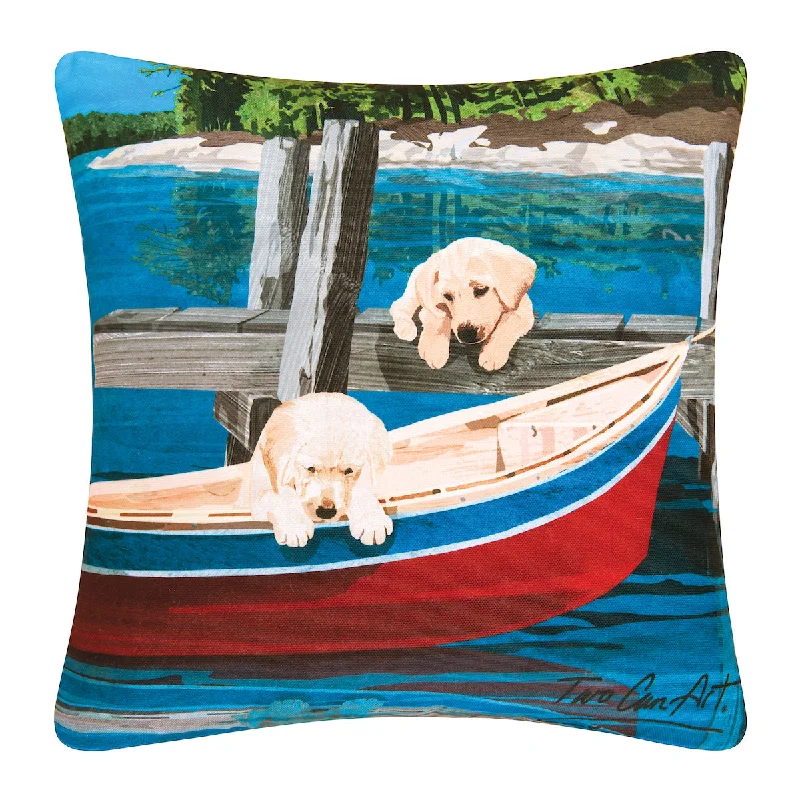 Cotton Pillows for Natural ComfortPuppies & Canoe Pillow