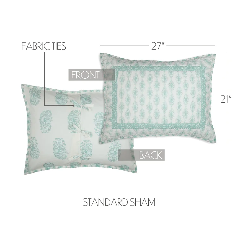 Bed skirts with a satin finish for a shiny appearanceAvani Sea Glass Standard Sham 21x27 Bed skirts with a satin finish for a shiny appearanceAvani Sea Glass Standard Sham 21x27