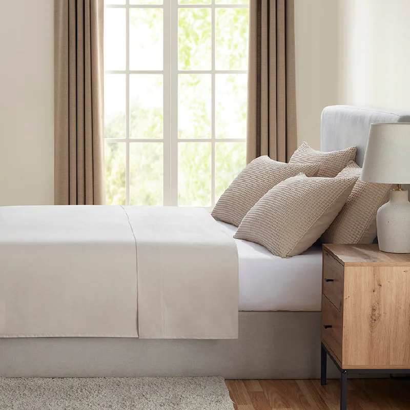 Quilted Cotton Sheets for a Warm and Inviting Bed200 Thread Count Flat Sheet - Natural