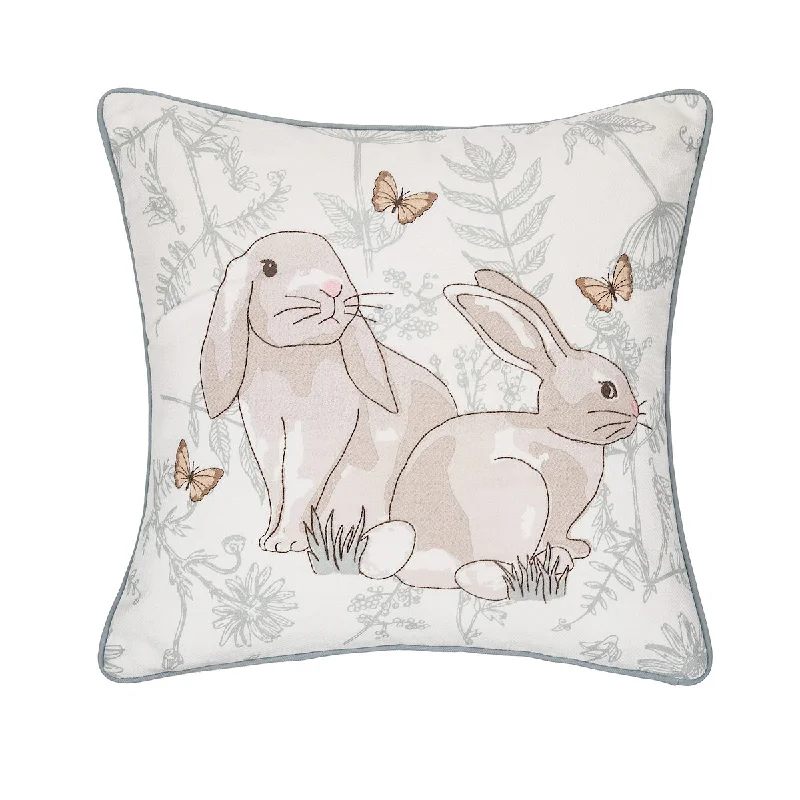 Decorative Pillows for Living Room MakeoverGarden Toile Bunny Pillow