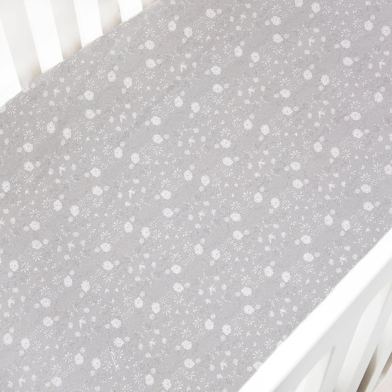 Quilted Cotton Sheets for a Warm and Inviting BedBird's Song Crib Sheet - Grey
