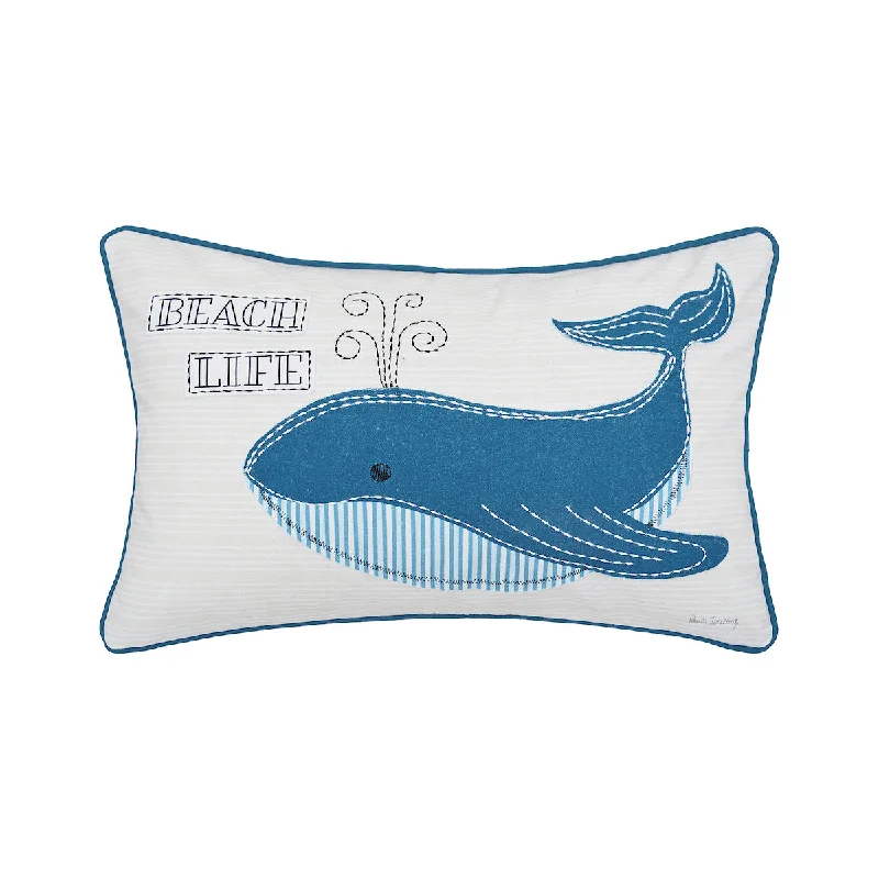 Velvet Pillows for a Touch of EleganceWhale Beach Life Pillow