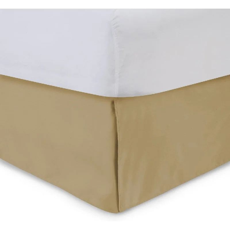 Velvet bed skirts for a luxurious and elegant appearanceTailored Bedskirt with Split Corners -21 inch Drop, Gold, Queen Velvet bed skirts for a luxurious and elegant appearanceTailored Bedskirt with Split Corners -21 inch Drop, Gold, Queen