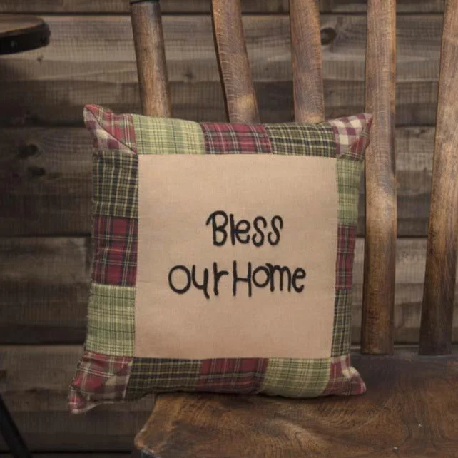 Plush Pillows for a Cozy BedTea Cabin "Bless Our Home" Pillow