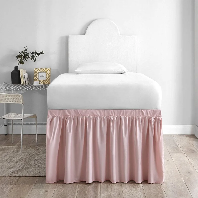 Bed skirts with a eco - friendly materialExtended Bed Skirt Twin XL (3 Panel Set) - Rose Quartz Bed skirts with a eco - friendly materialExtended Bed Skirt Twin XL (3 Panel Set) - Rose Quartz