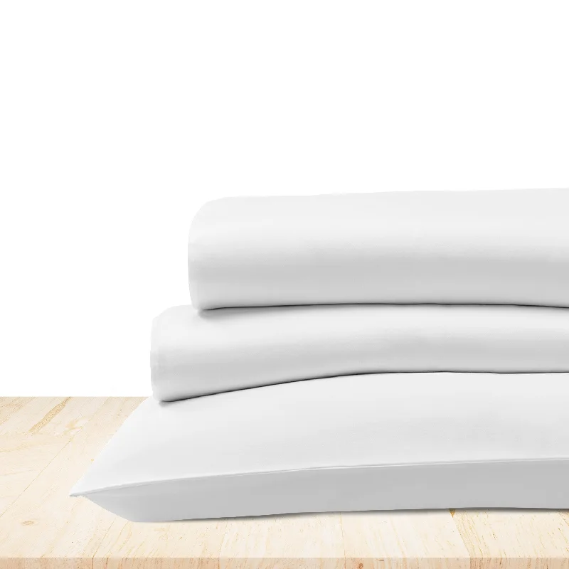 Fitted Sheets with Reinforced Corners for Long - Lasting UseEveryday Soft Cotton Sateen Solid Sheet Set