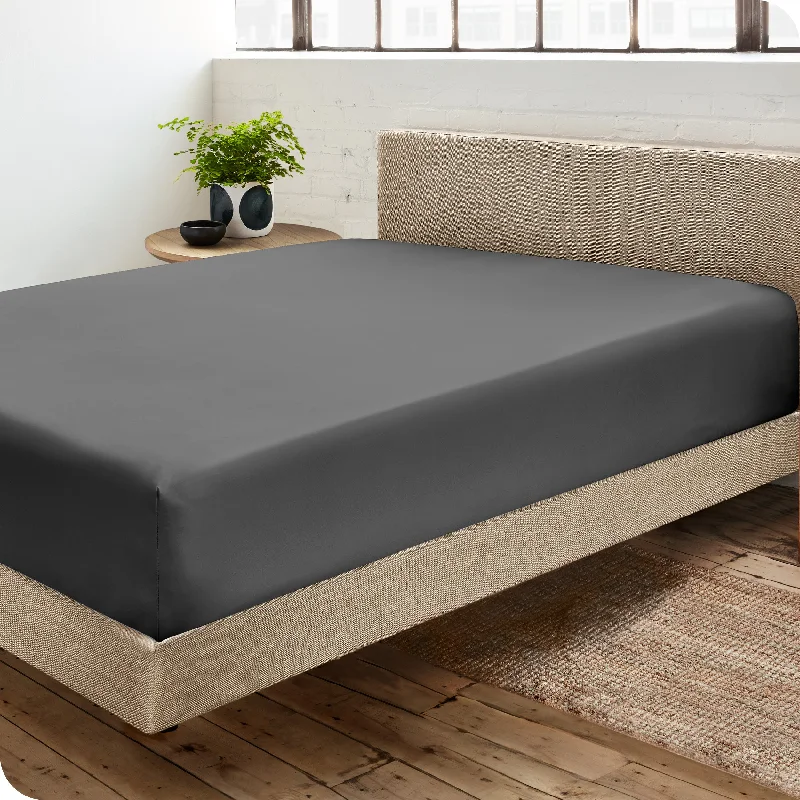 Queen - Size Sheet Sets with a European Pillowcase SetOrganic Cotton Sateen Fitted Sheet