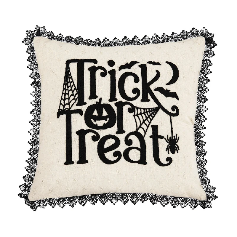 Soft and Fluffy Pillows for Bedroom ComfortTrick Treat Black and White Pillow