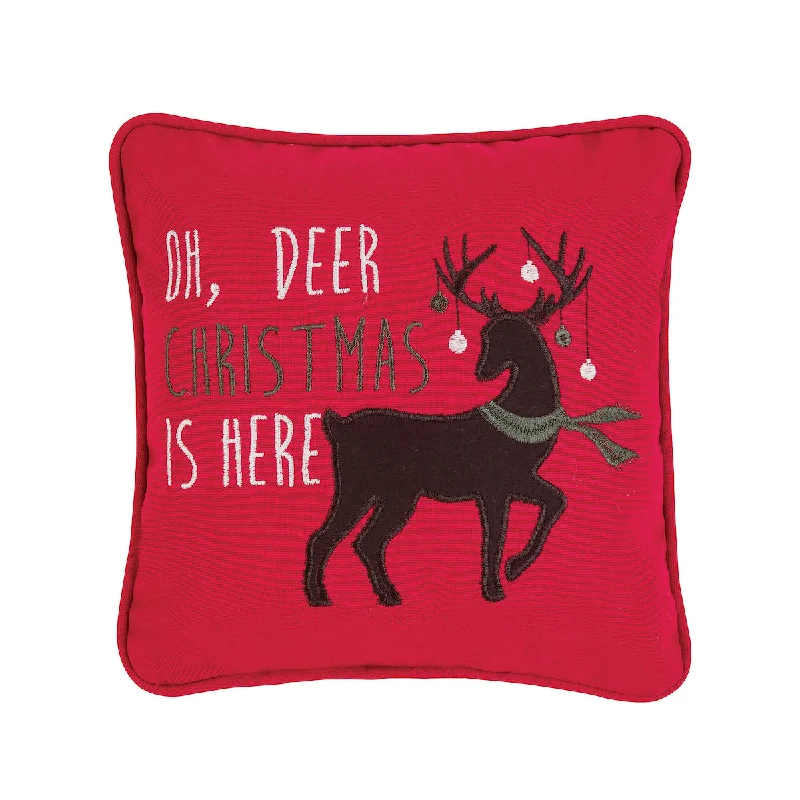 Square Pillows for Modern Home DecorOh Deer Christmas Mini Pillow
