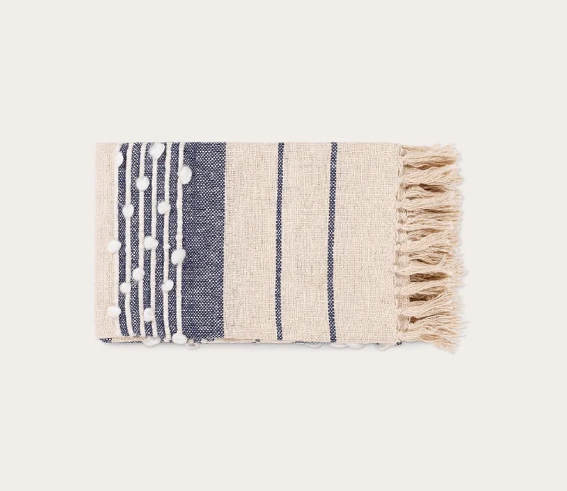 Striped cotton blend stroller blanketsFleece blankets for a cozy and plush textureSurya Yemaya Throw Blanket Striped cotton blend stroller blanketsFleece blankets for a cozy and plush textureSurya Yemaya Throw Blanket