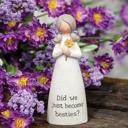 Bed skirts with a shabby - chic styleDid We Just Become Besties Mini Resin Angel