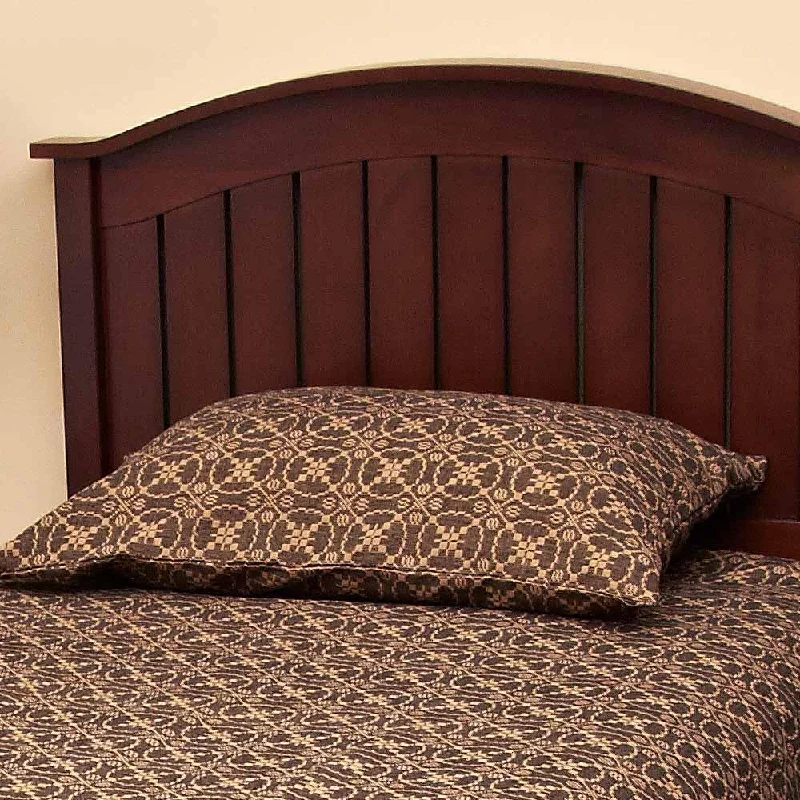 Down Alternative Pillows for Ethical ChoicesBlack Tan Marshfield Jacquard Pillow Sham PS106011