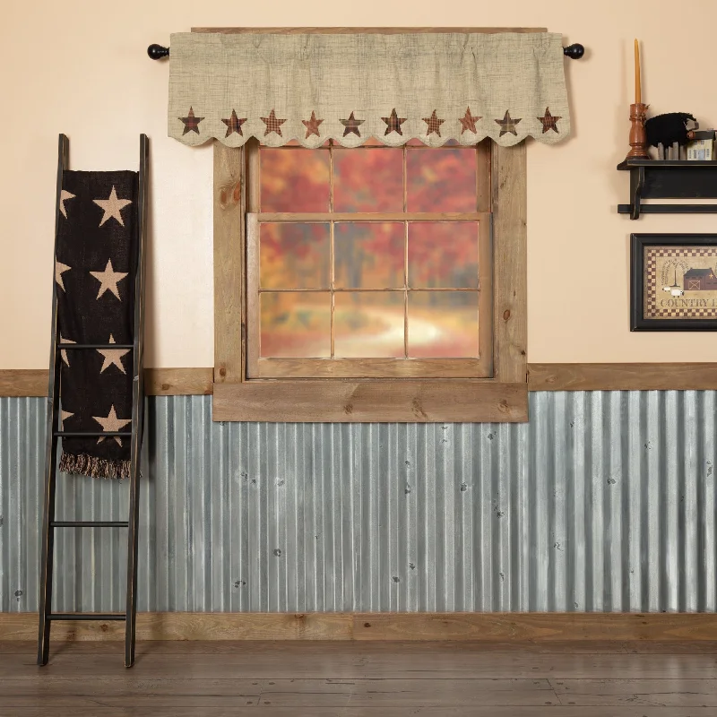 Bed skirts with a country - style patternAbilene Star Valance 16x60