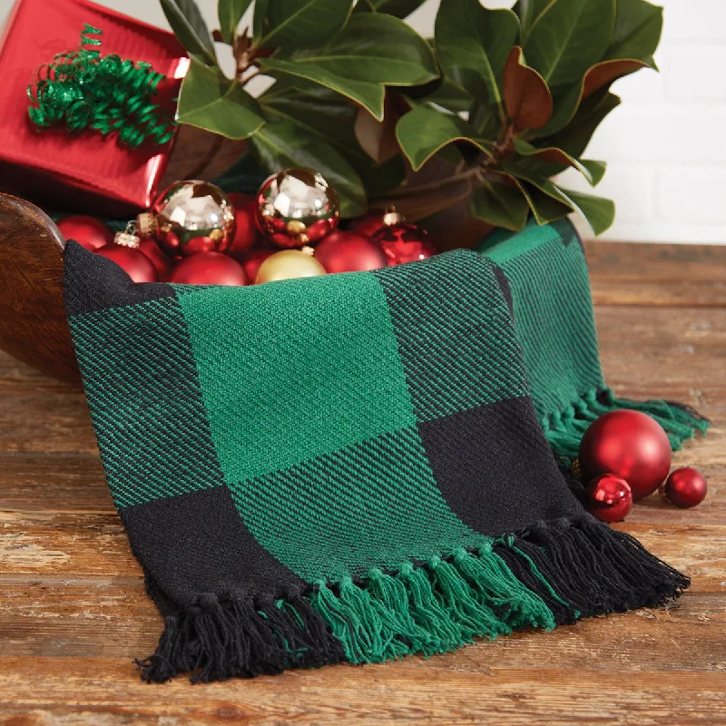 Beach - friendly quick - drying nylon blankets​Wicklow Check Throw - Forest