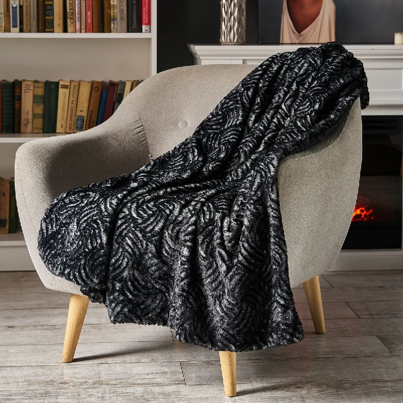 Chenille - textured soft throw blankets​Synthetic fiber blend blankets for a budget - friendly choiceFaux Fur & Sherpa 2-Sided Throw Blanket
