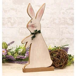 Bed skirts with a contemporary styleDistressed Standing Wooden Bunny w/ Green & White Scarf on Base Bed skirts with a contemporary styleDistressed Standing Wooden Bunny w/ Green & White Scarf on Base