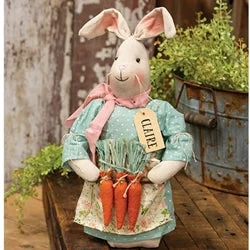 Bed skirts with a lace trim for a romantic touchClaire Bunny Doll w/Carrots