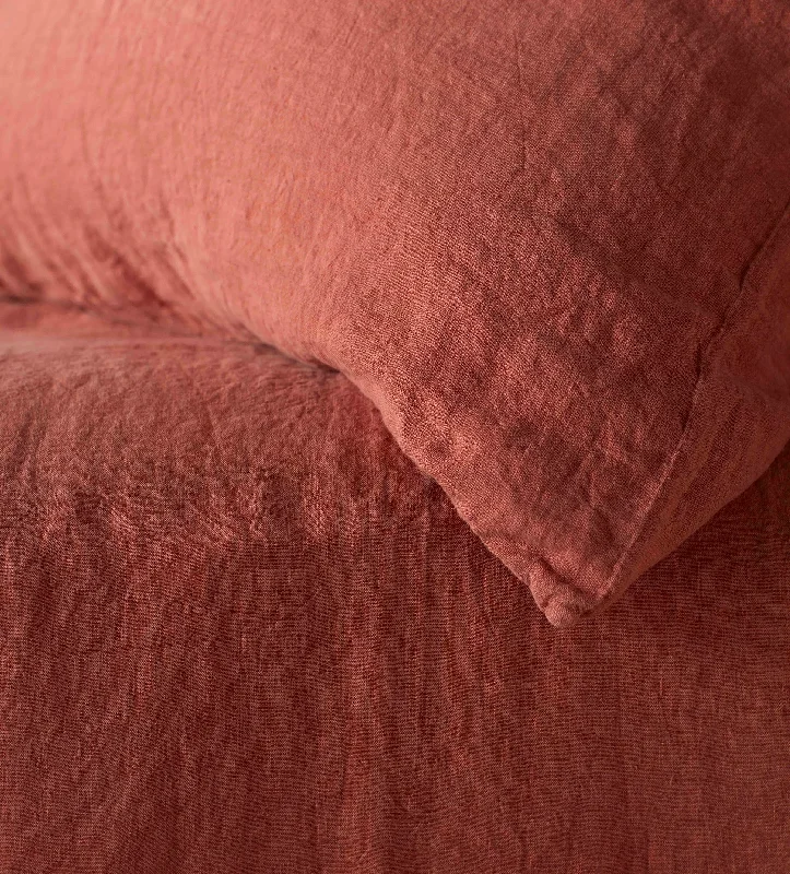 Wrinkle - Free Polyester Sheets for a Low - Maintenance BedSpice 100% Linen Fitted Sheet
