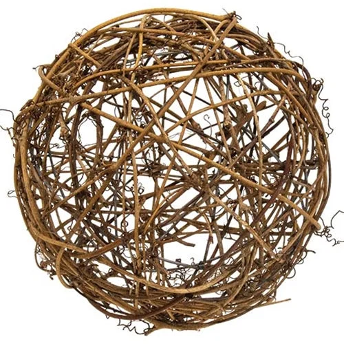Bed skirts with a shabby - chic styleGrapevine Twig Ball 6"